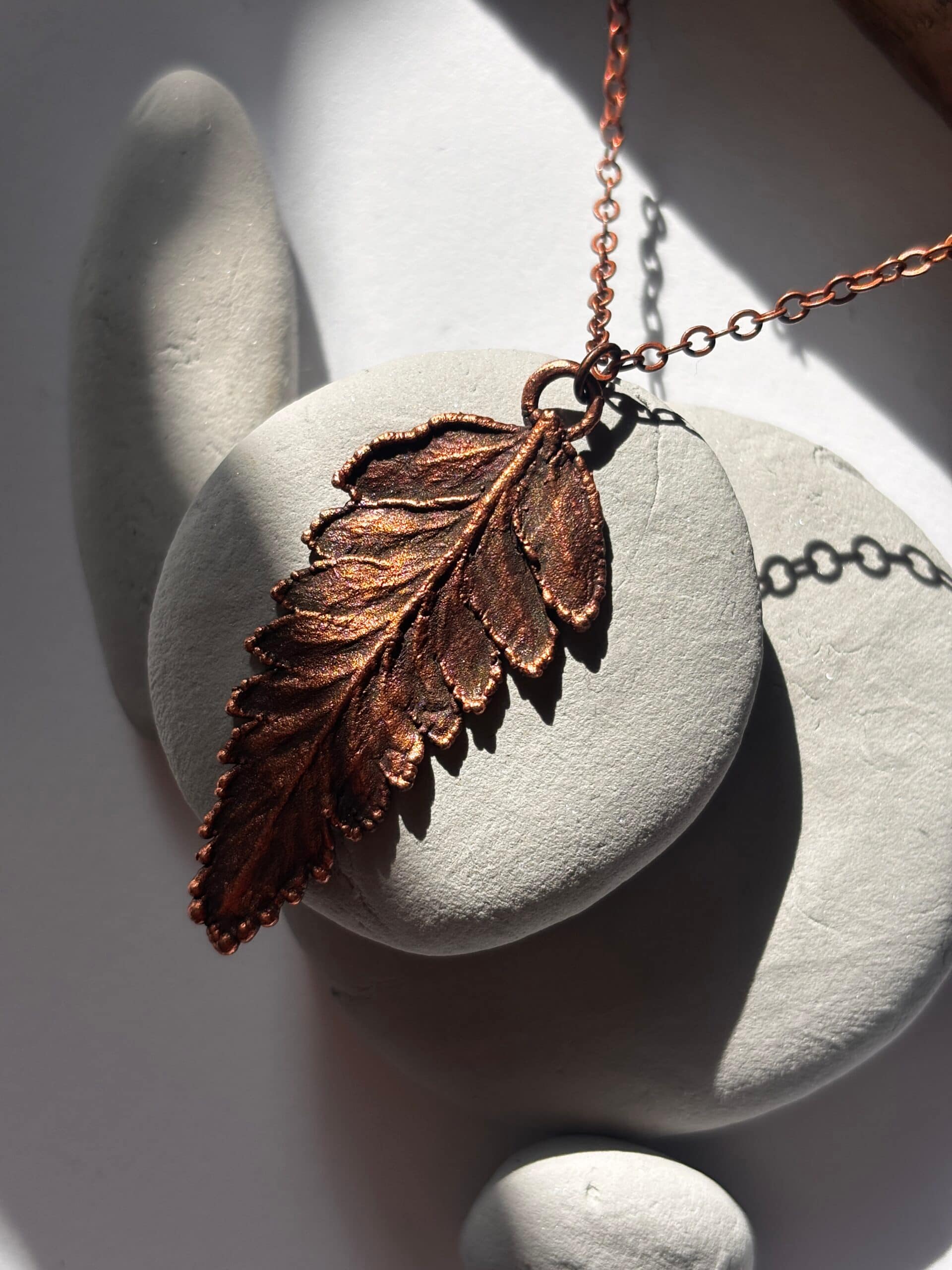 paproć z miedzi, boho, talizman - zdjecie pierwsze