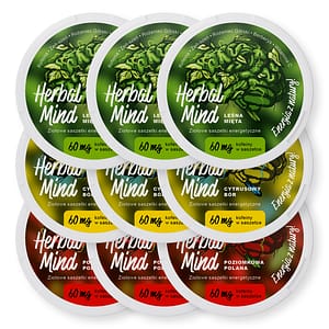 Saszetki z kofeiną, woreczki energetyczne, snusy - HerbalMind