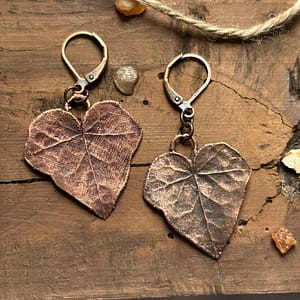 kolczyki z miedzi, boho, talizman - zdjecie główne