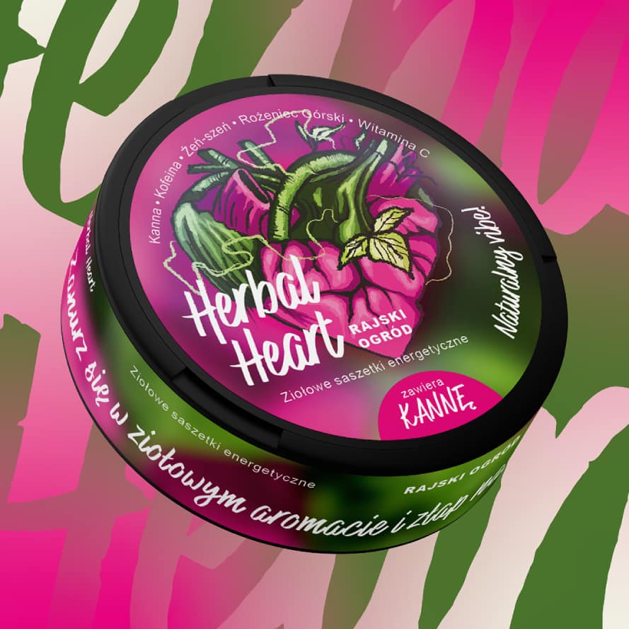 HerbalHeart Rajski Ogród - Ziołowe woreczki z Kanna (Sceletium tortuosum) - zdjęcie z tłem