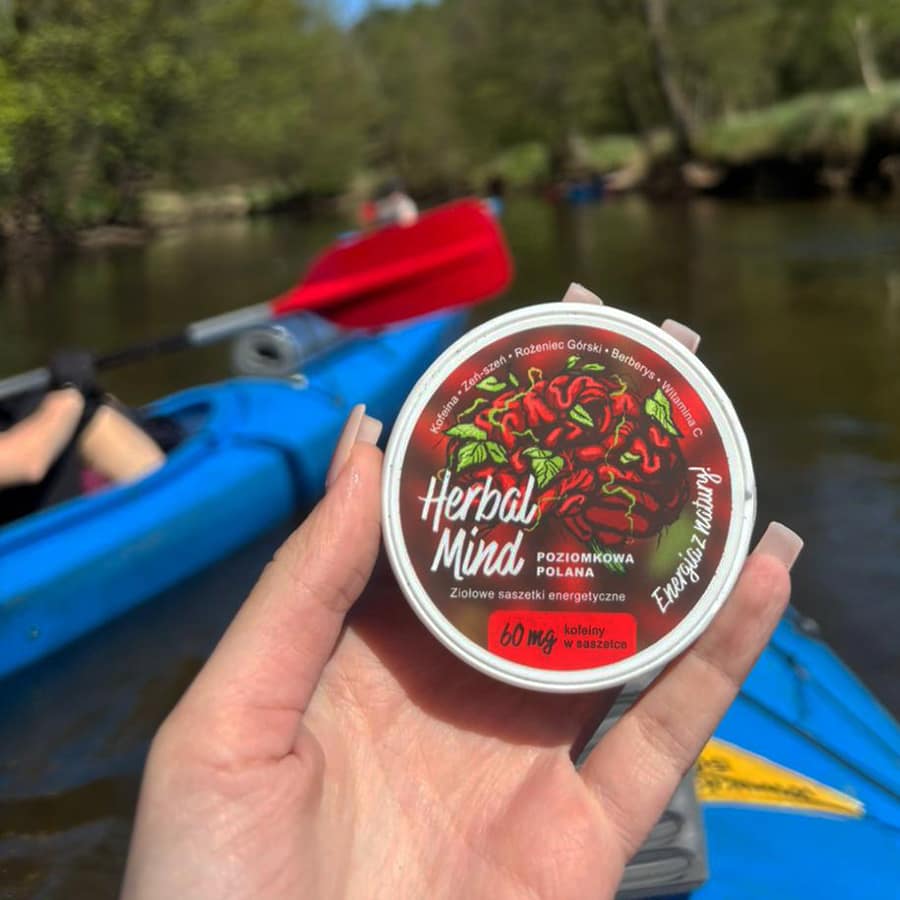 Saszetki energetyczne HerbalMind Poziomkowa Polana - Na kajakach